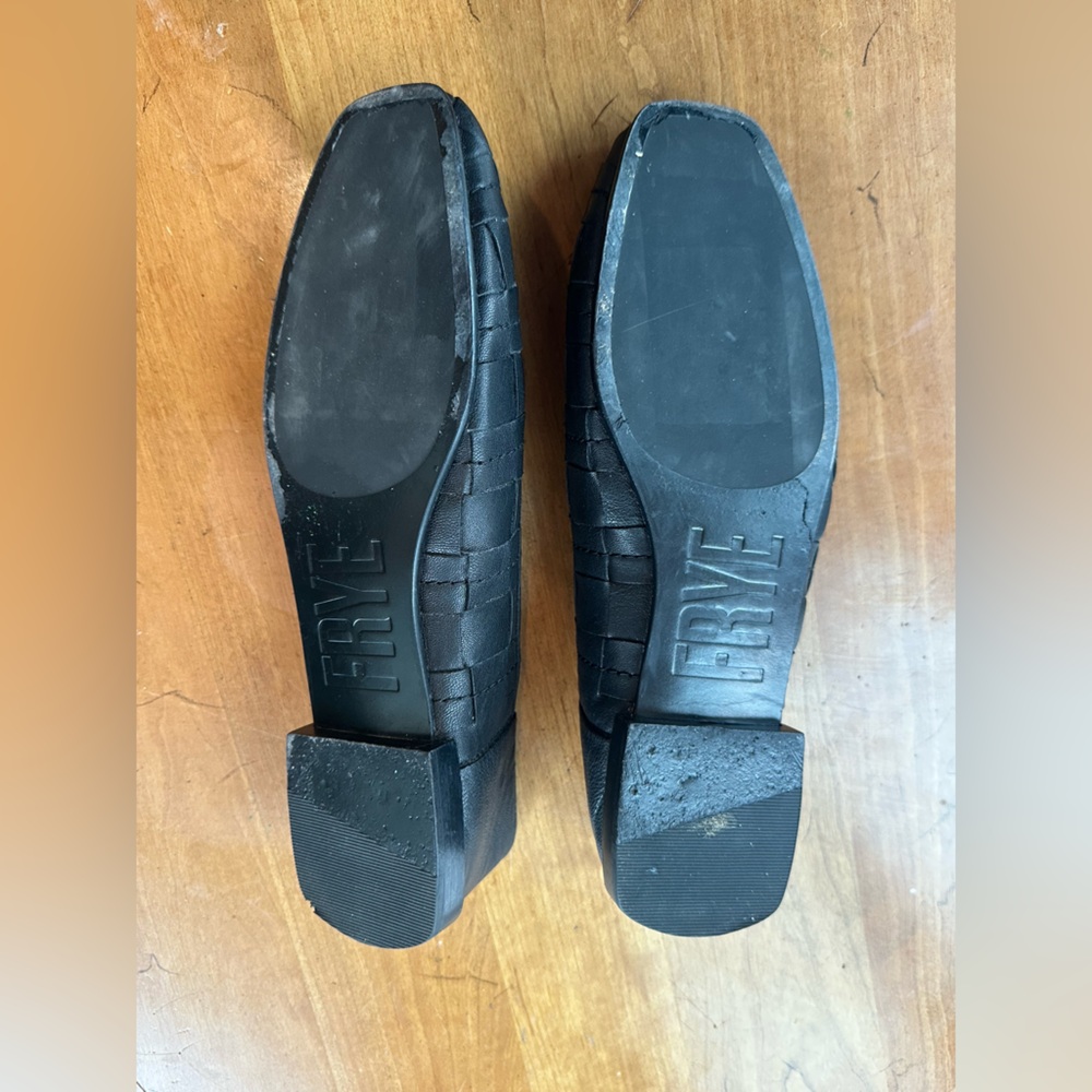 Frye Claire Woven Leather Ballet Flats in black size 9 - Picture 7 of 10